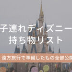 子連れディズニーの持ち物リスト｜遠方旅行で準備したもの全部公開